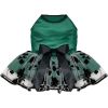 Green and Black Satin Dog Dress
